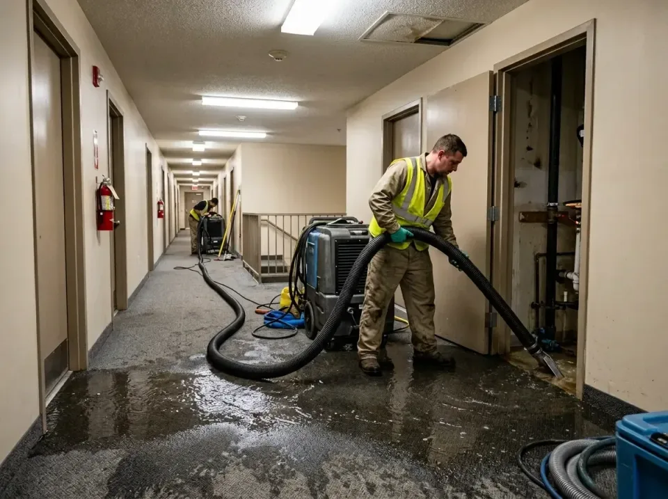 multi-unit-apartment-hallway-f-005 — frequently asked questions, Emergency Burst Pipe Water Extraction & Removal in Laurinbu…